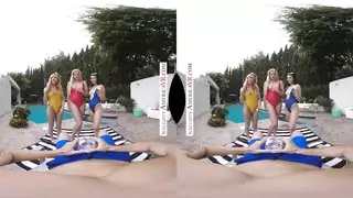 جماع ثلاثي بالواقع الافتراضي إيلاج مهبلي مزدوج