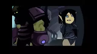 فتاة كرتونية لطيفة تحصل على قذف شرجي في خزانة المؤن