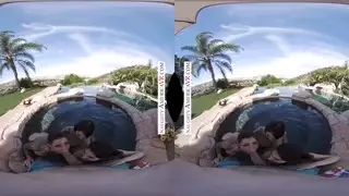 واقع افتراضي صريح: نيك بنات مثارة بجانب حوض السباحة