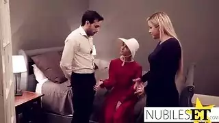 الزوجة الساخنة تحصل على جبة عسكرية خشنة من زوجها