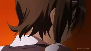 محارم الأنيمي: الأخت الكبيرة تتوسل لقضيب أخيها